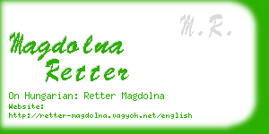 magdolna retter business card